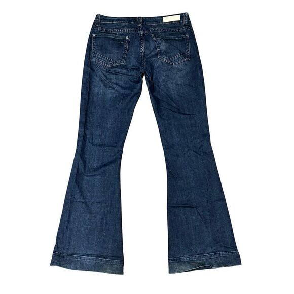 Rock & Roll Cowgirl Women's Flare Denim Jeans Size 31 Dark Wash Blue - Picture 2 of 8